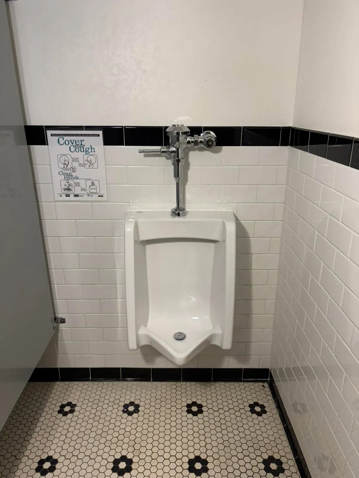 Installed commercial restroom fixture